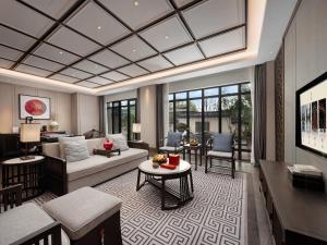Posezení v ubytování Song Hotel Chengdu Qingcheng