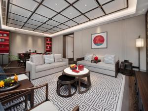 Posezení v ubytování Song Hotel Chengdu Qingcheng