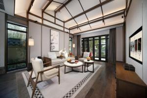 Posezení v ubytování Song Hotel Chengdu Qingcheng