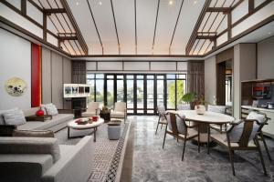 Posezení v ubytování Song Hotel Chengdu Qingcheng