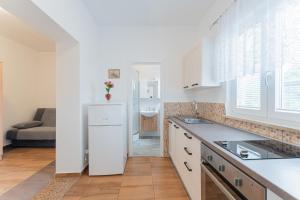 Kuchyňa alebo kuchynka v ubytovaní Villa Paradiso in Plomin - Istrien