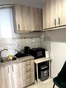 Dapur atau dapur kecil di Athenian Stay Chara's 2 Apartment