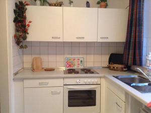 Η κουζίνα ή μικρή κουζίνα στο Haus Bellevue Wohnung 22