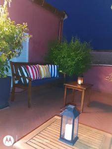 A seating area at I DIOSCURI