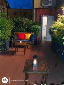 A patio or other outdoor area at I DIOSCURI