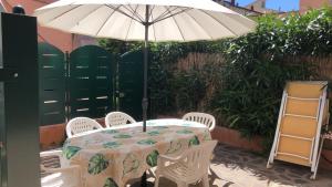 A patio or other outdoor area at La Marina 2