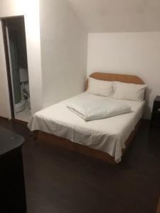 Postel nebo postele na pokoji v ubytování Pensiunea Residence