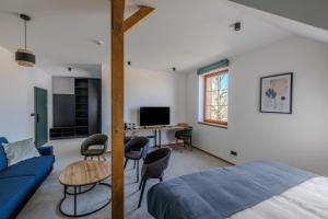 TV a/nebo společenská místnost v ubytování Resort Vysoká Lípa