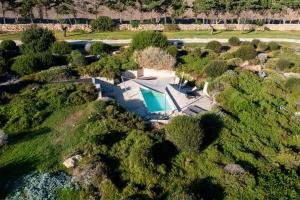 an aerial view of a villa with a swimming pool at Villa Partenope in Favignana