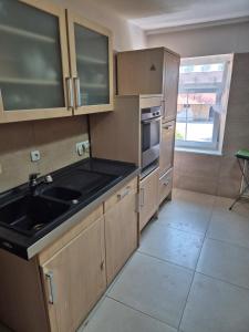 Dapur atau dapur kecil di Appartement Aurach A6