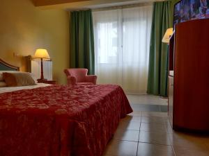 Postelja oz. postelje v sobi nastanitve Albergo Conte Max