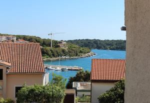 a view of a river with boats in the water at Horizont view apartment in Pula