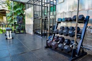 Fitness centrum a/nebo fitness zařízení v ubytování Cozy Stead