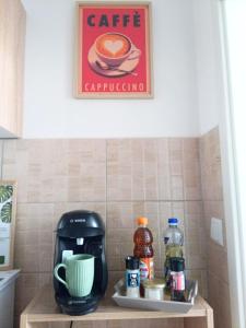 L'Échappée douce, central et lumineux的咖啡和沏茶工具
