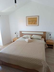 Postel nebo postele na pokoji v ubytování Holiday home in Moscenice 15209