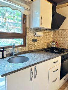 A kitchen or kitchenette at Nehir Bungalows