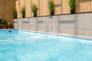 Basen w obiekcie Domki Nord Breeze z podgrzewanym basenem i jacuzzi lub w pobliżu