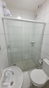 Koupelna v ubytování Hotel Hiperion Maringá