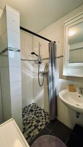 Bilik mandi di Ferienwohnung Sonnenwinkel