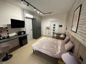 Dapur atau dapur kecil di Typic Loft Beachfront