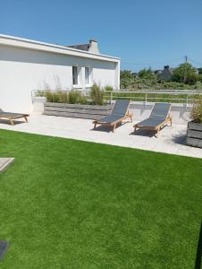Zahrada ubytování Best Western Côte des Sables Plouescat