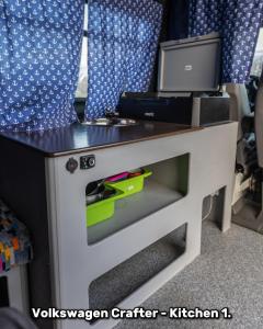a desk with a computer on top of it at North Campers - Campervans in Hafnarfjörður +41 photos
