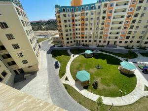 an aerial view of a courtyard in a building at Caspian Mirvari 2 in Sumqayıt