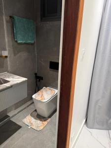 a bathroom with a toilet and a sink at M37 Building in Dakan
