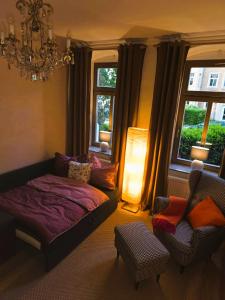 Posezení v ubytování Privatzimmer in 4 Zimmer EG Wohnung in Altchemnitz