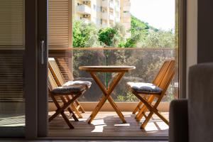 Balkón nebo terasa v ubytování BLACK MOON Apartments