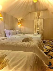 Postel nebo postele na pokoji v ubytování Merzouga luxury tent with activities