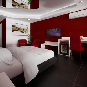 Postel nebo postele na pokoji v ubytování Vegas Resort
