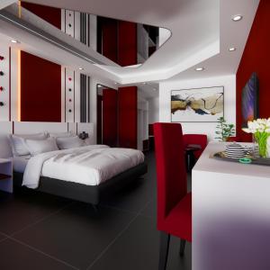 Postel nebo postele na pokoji v ubytování Vegas Resort