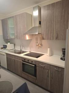 Kuchyň nebo kuchyňský kout v ubytování Royal Apartments Sandra