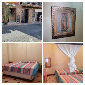 Ένα ή περισσότερα κρεβάτια σε δωμάτιο στο Hotel Suites Taxco