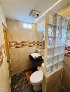 Koupelna v ubytování Casa en salinas