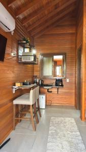 Kuchyň nebo kuchyňský kout v ubytování Chalé do Vale