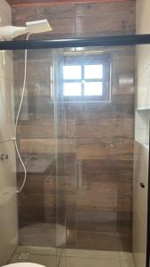 Koupelna v ubytování Chalé do Vale + 8 fotografií