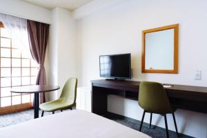 TV a/nebo společenská místnost v ubytování Hakuba Gateway Hotel