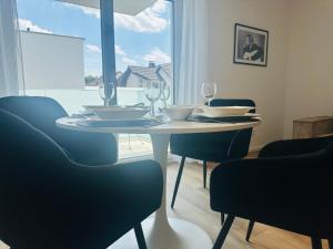 Posezení v ubytování Bonnystay Lörrach l Balcony l Center l Design