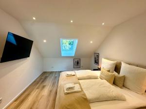 TV a/nebo společenská místnost v ubytování Bonnystay Lörrach l Balcony l Center l Design