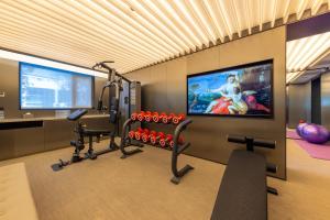 Fitness centrum a/nebo fitness zařízení v ubytování Xi'an Big Wild Goose Pagoda Tang Dynasty Everbright City Orange Crystal Hotel