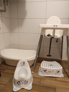 Koupelna v ubytování Chata u rybníka