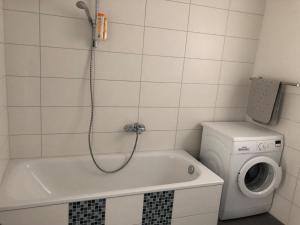 Koupelna v ubytování Ferienwohnung Bäumchenblick