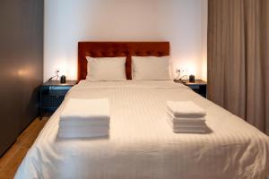 Postel nebo postele na pokoji v ubytování Vila Ferdinand - Apartament Iarina