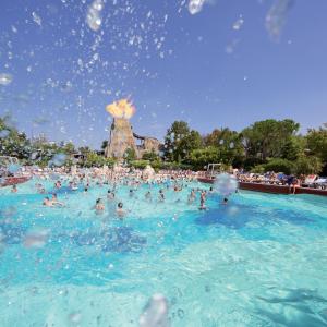 a group of people swimming in a swimming pool at Residence Florida B03 - a 200m dal lungolago - in Lazise