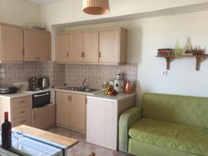 Kuchyň nebo kuchyňský kout v ubytování Erieta sea view apartment50m from the beach