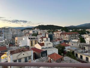 a view of a city with buildings at Sunny apartment in Serres