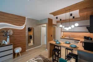 Η κουζίνα ή μικρή κουζίνα στο MyFlat Wave Lilien Suite