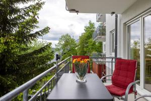 Μπαλκόνι ή βεράντα στο Ferienwohnung Tannenblick 7-1